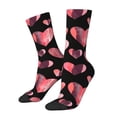 thumbnail image 1 of Hirioo Hearts Pattern Adult Middle Tube Socks Breathable Sock Non-Pilling,Contrasting Color Design, 1 of 6