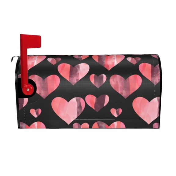 Hirioo Hearts for Magnetic, Waterproof Mailbox Cover,Perfect for Fall, Winter, Spring, and Summer Outdoor Decor-25.5x21 in
