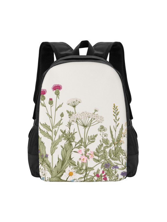 Herbs and Wildflowers for Minimalist Backpack Large Capacity Backpack Travel Backpack For School