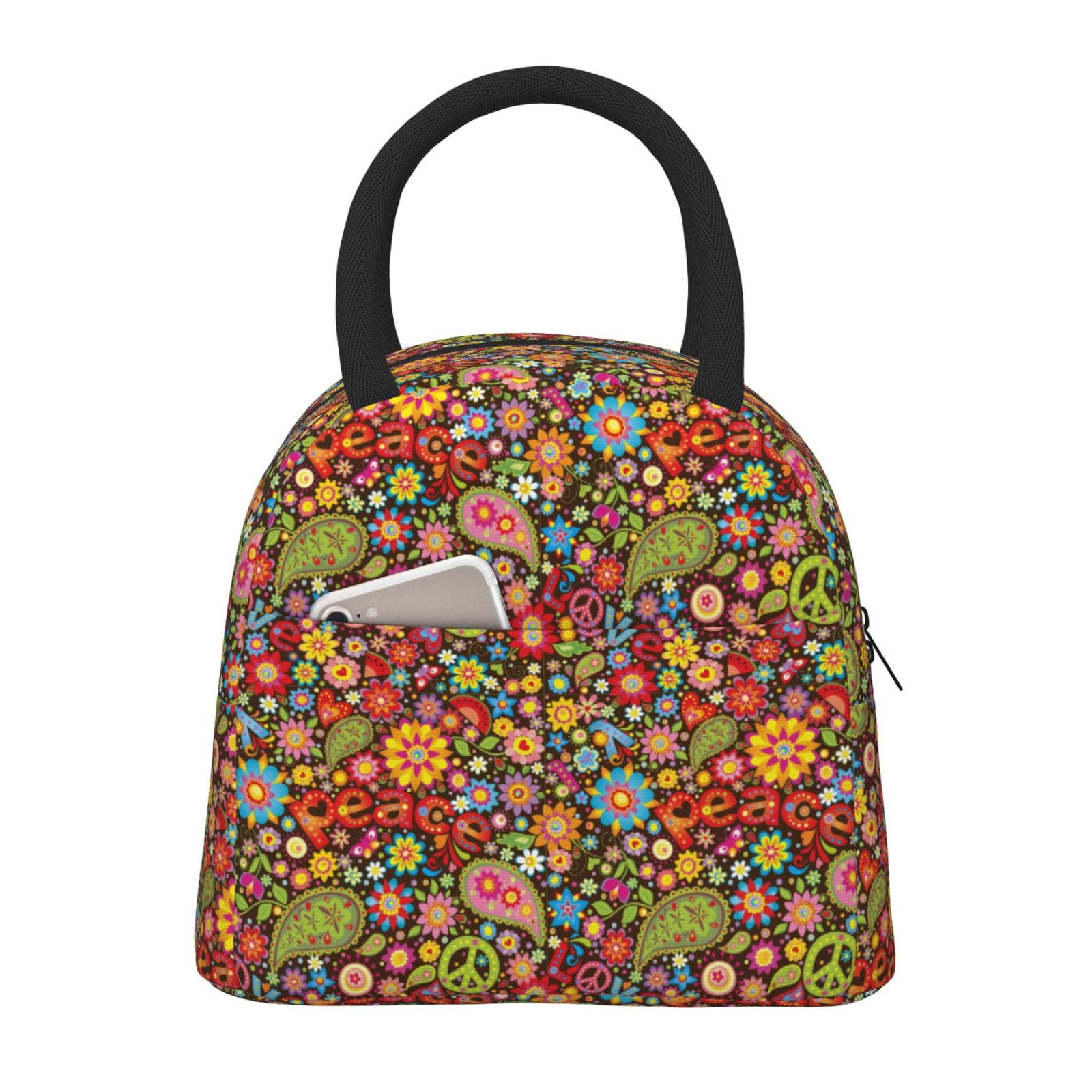 Hirioo Hippie Peace Love for Eco-friendly Lunch Box,Leakproof Lunch Box ...