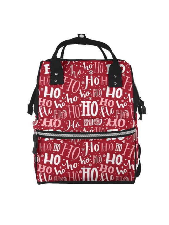 Ho Funny Christmas for Mummy Diaper Bag Backpack Diaper Bag Backpack for Moms and Dads Unisex Shoulder Bags Travel Hiking Outdoor Pack