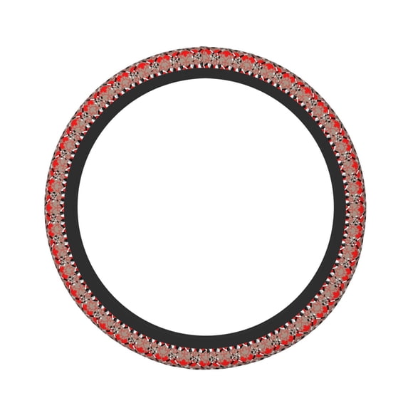 Hirioo Hockey With Maple Leaves for Elastic Stretch Steering Wheel Cover Universal 15 Inch Automotive Steering Wheel Cover Fit Auto, Suvs, Truck
