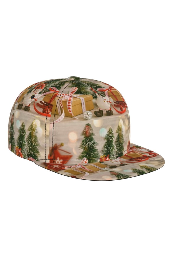 Holiday Christmas Stars for Baseball Cap Men Cap Flat Brim for Men Women Teens Adjustable Baseball Cap