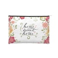 thumbnail image 1 of Hirioo Home Sweet Home Floral for Paper Reusable Cosmetic Bag Zipper Encouragement Travel Pouch Toiletry Bag for Women Girls, 1 of 7