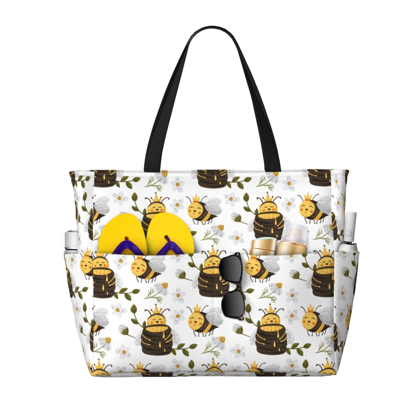 Hirioo Honey Bee Insect for Large Capacity Beach Travel Bag for Women ...