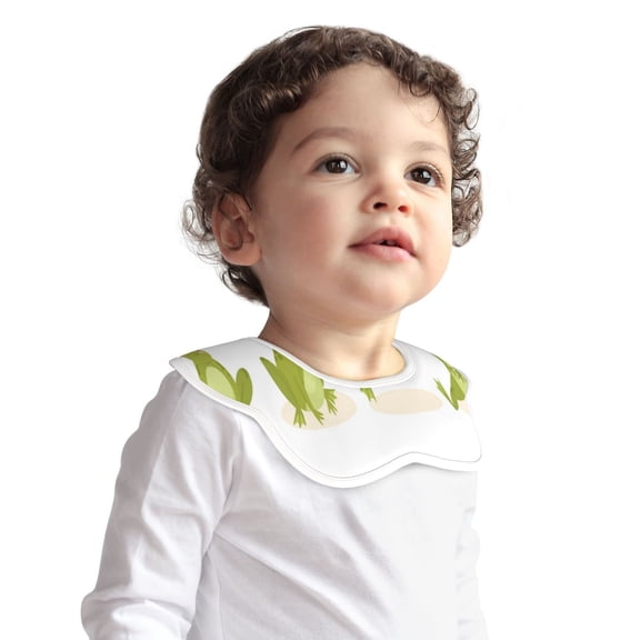 Hirioo Hunting Frog for Baby Cotton Petal Bib Drool Bibs for Baby Boy Unisex