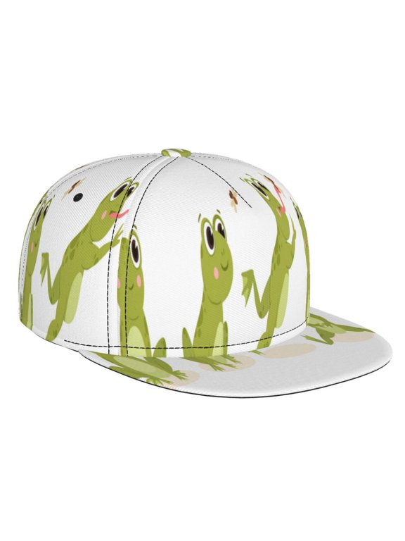 Hunting Frog for Baseball Cap Men Cap Flat Brim for Men Women Teens Adjustable Baseball Cap