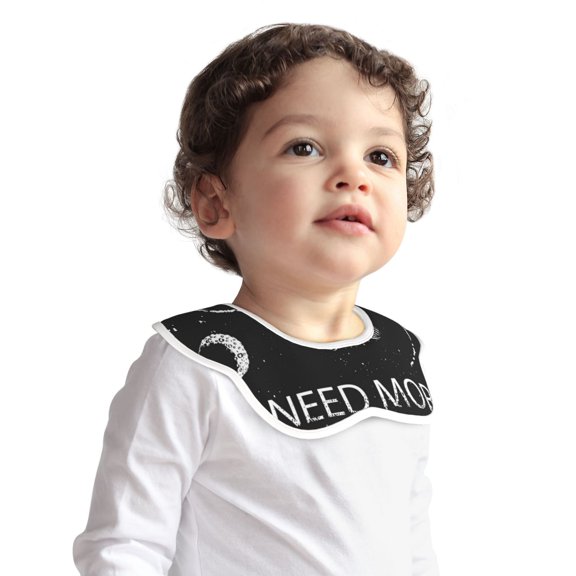 Hirioo I Need More Space for Baby Cotton Petal Bib Drool Bibs for Baby Boy Unisex