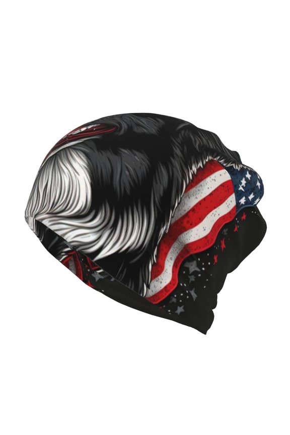 Independence Day Collie for Multifunction Beanie Hat for Men and Women Unisex for Winter Sports, Outdoor Activities, and Daily Wear