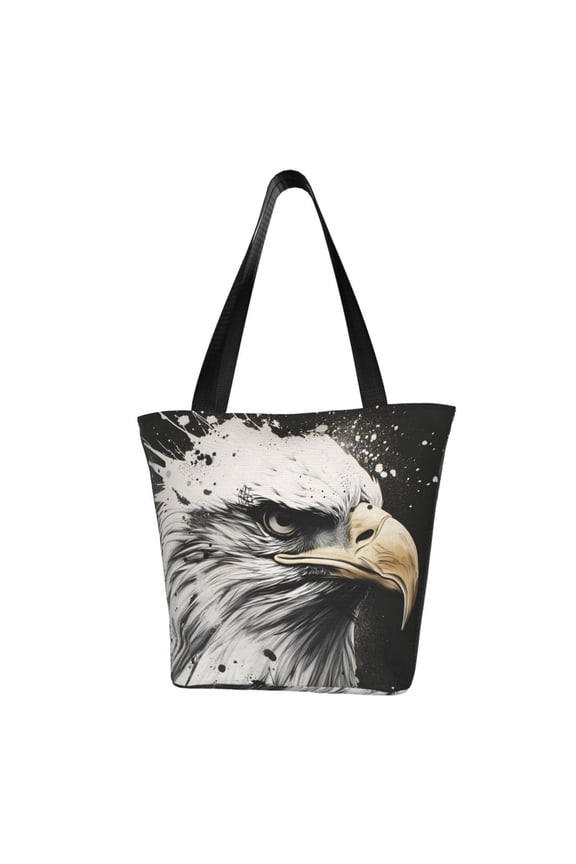Ink Style Bald Eagle for Women's Casual Shoulder Tote Bag Handbag For Women Work College Travel Business Shopping