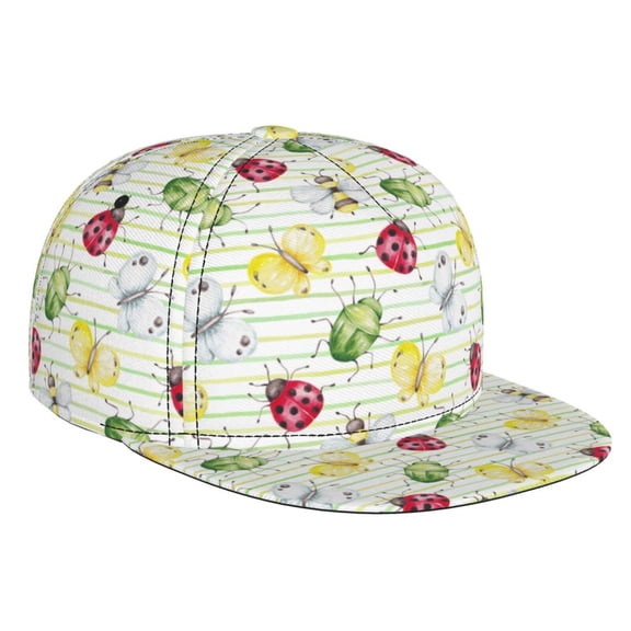 Hirioo Insects for Baseball Cap Men Cap Flat Brim for Men Women Teens Adjustable Baseball Cap