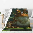 thumbnail image 1 of Hirioo Intellectual Frog Pond for Flannel Blanket, Cozy and Warm Throw for Bed or Couch ,Perfect for All Seasons-40"x30", 1 of 6