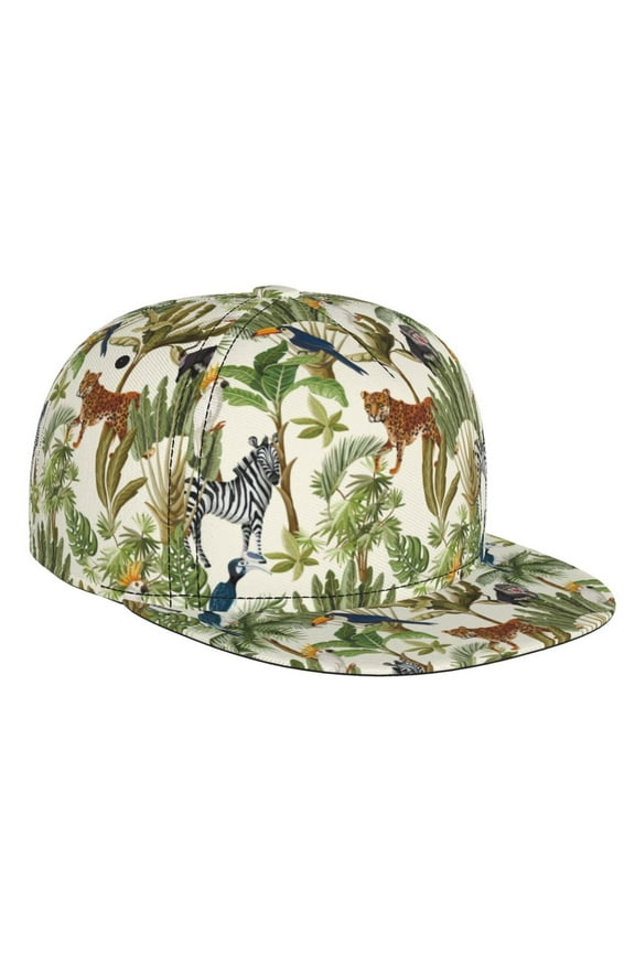 Jungle Animals for Baseball Cap Men Cap Flat Brim for Men Women Teens Adjustable Baseball Cap
