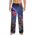 thumbnail image 1 of Hirioo Jungle Path Glowing Mushrooms for Women's PJ Pajama Pants Sleep Pants Women's Home Trousers with Pockets,S-3XL-Small, 1 of 6