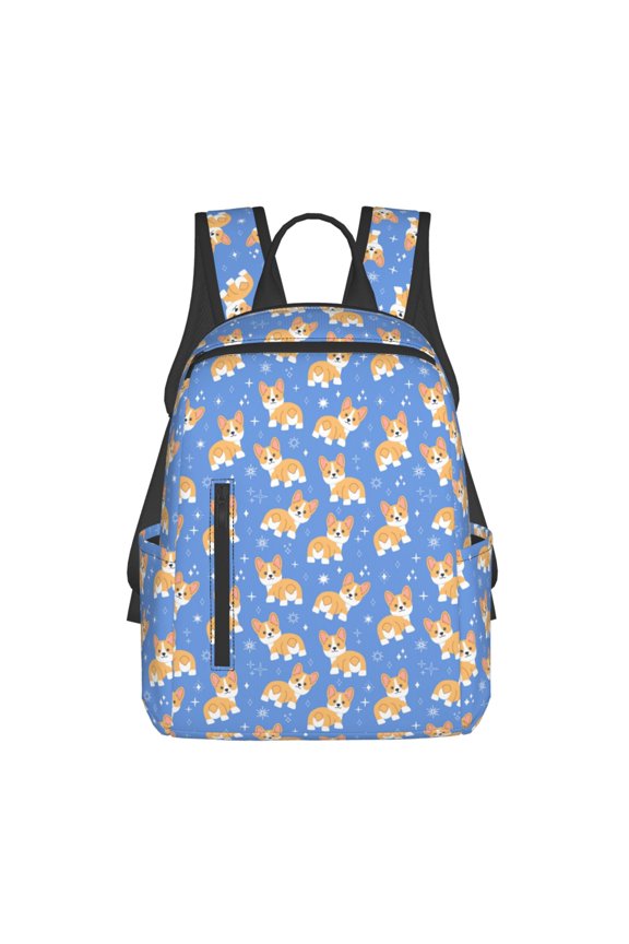 Kawaii Corgi for Lightweight Backpack, Durable and Comfortable, Ideal for Travel, School, Hiking, and Everyday Use