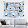 thumbnail image 1 of Hirioo Kawaii Sushi Print Tapestry Lightweight Fabric for Bedroom Aesthetic Home Wall Dorm Décor Living Room Decor 29x37 Inch, 1 of 8