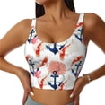 thumbnail image 1 of Hirioo Koi Fish And Corals for Women's Sports Vest with Full-Print Design, Stretchy Fabric and Removable Pads-Medium, 1 of 8