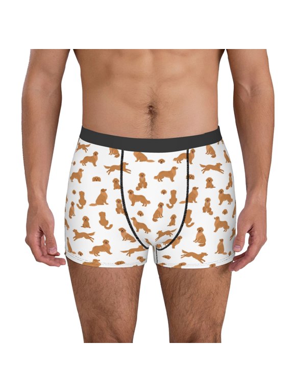 Labrador Retriever Dog for Men's Boxer Briefs Men Cotton Underwear Boxer Briefs Panties-X-Large