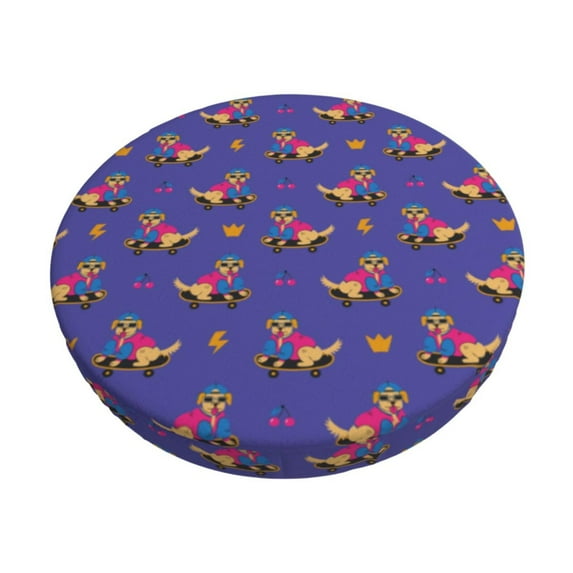Hirioo Labrador Retriever Dog for Round Bar Stool Seat Covers Washable Stool Cushion Slipcover Elastic Bar Chair Covers for 12-14 Inch Chair-13 inch