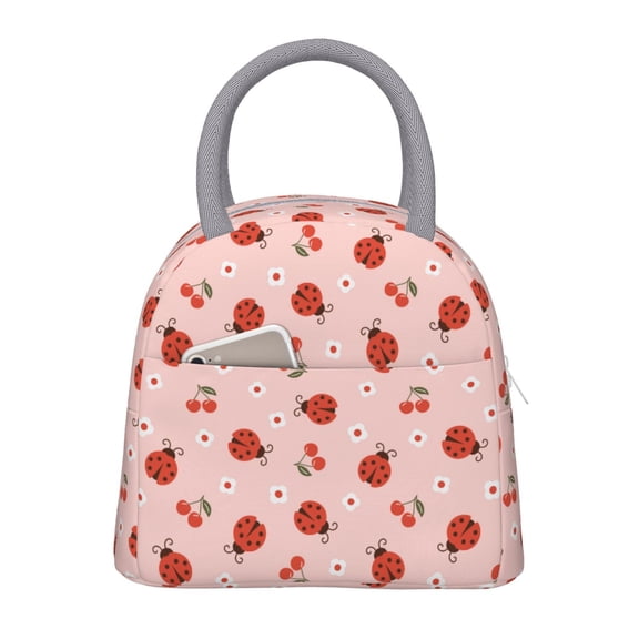 Hirioo Ladybug With Flower for Eco-friendly Lunch Box,Leakproof Lunch Box for School, Work, Travel, and Picnics,Perfect for Meal Prep