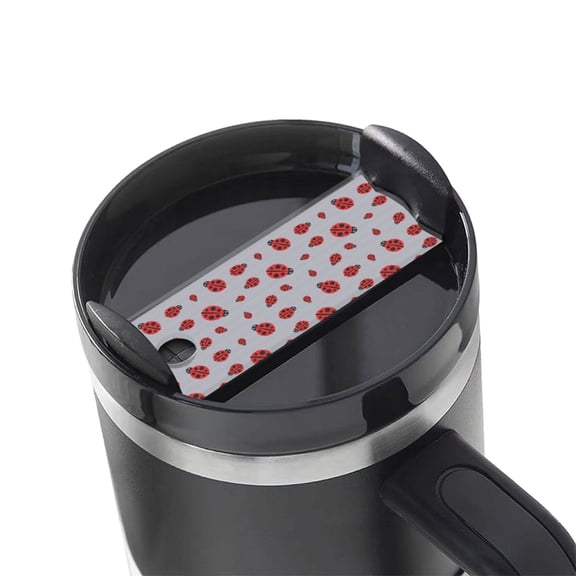Hirioo Ladybug for Stanley Cup Lid Nameplate Personalized Acrylic Nameplate Tumbler Lid Topper(30oz , 40oz)