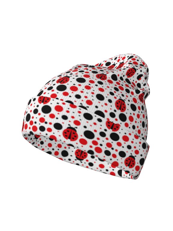 Ladybugs 2 for Men's Knit Cuffed Beanie for Outdoor Activities Unisex