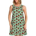 thumbnail image 1 of Hirioo Ladybugs 3 for Sleeveless Dress Women's Sleeveless dress with Pockets, 1 of 7