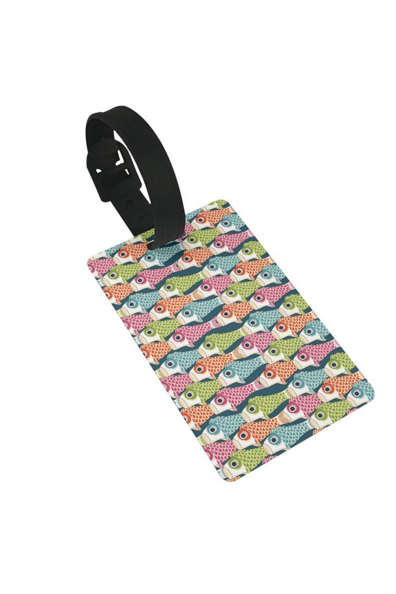 Lantern Koi Fish for Luggage ID Tag with Adjustable Strap Travel Baggage Bag Tags Suitcase Identify Labels for Women Men