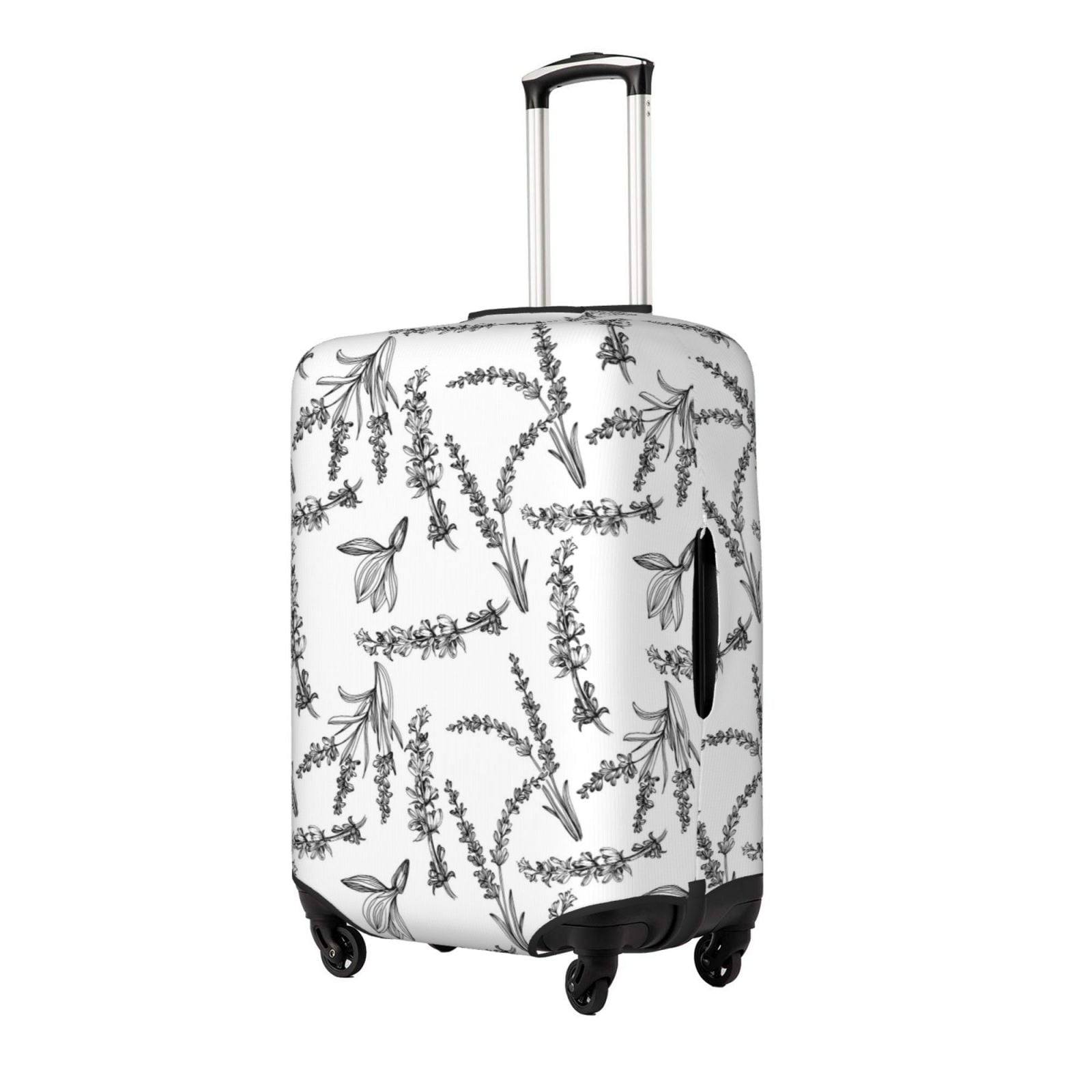 Floral Lavender Print Pattern Luggage Cover Protector