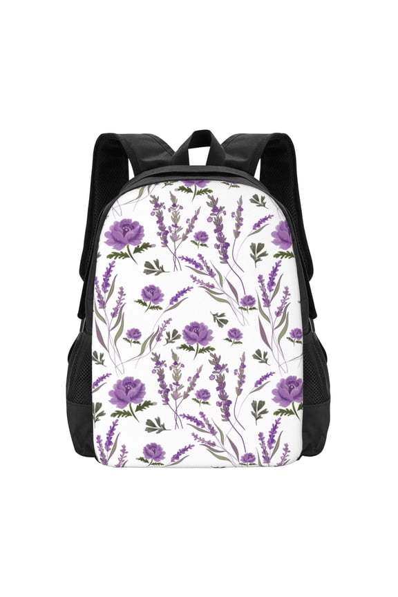 Lavender Flowers for Minimalist Backpack Large Capacity Backpack Travel Backpack For School