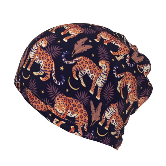 Hirioo Leopard Print for Multifunction Beanie Hat for Men and Women Unisex for Winter Sports, Outdoor Activities, and Daily Wear