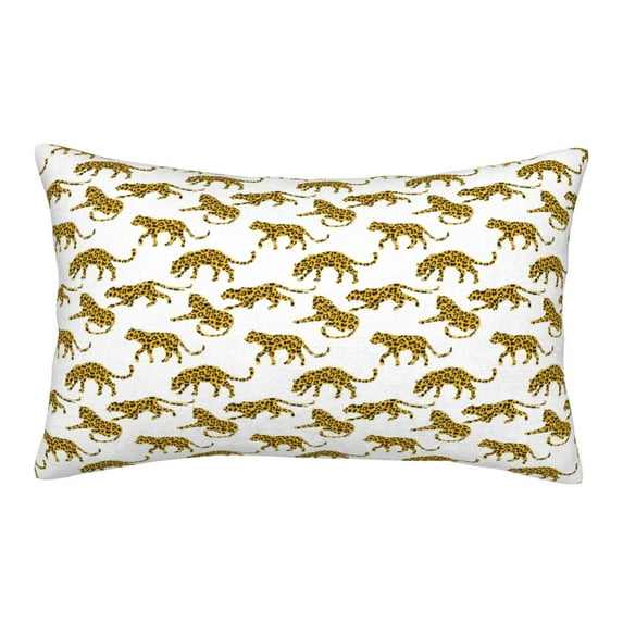 Hirioo Leopard Print for Plush Pillow Cover for Bedroom and Living Room ,Elegant, Comfortable Home Decor-14"x20"