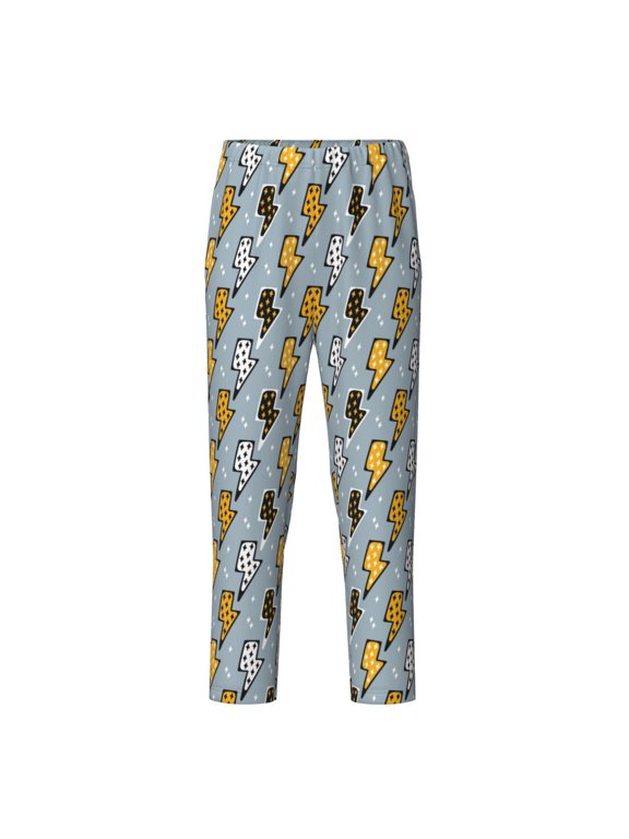 Lightning Bolts for Teenagers' Pajama Pants Womens Lounge Pants with Pockets Pj Bottoms Pants for Men-Large