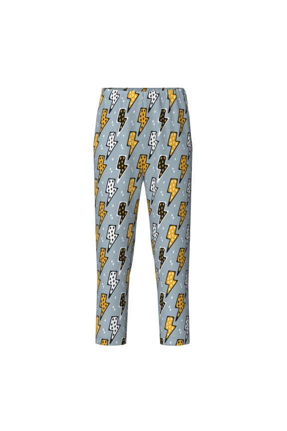 Lightning Bolts for Teenagers' Pajama Pants Womens Lounge Pants with Pockets Pj Bottoms Pants for Men-Large