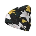 thumbnail image 1 of Hirioo Lilies Flowers for Men's Knit Cuffed Beanie for Outdoor Activities Unisex, 1 of 6