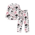 thumbnail image 1 of Hirioo Lilies Flowers for Men's Pajama Sets 2 Piece Pjs Men's Long-Sleeved Pajama Set Button Down Sleepwear,S-XXL-XX-Large, 1 of 7