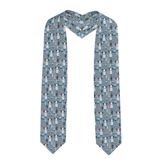 Hirioo Llamas And Cactus for 72" Graduation Shawl Stole Unisex Adults Graduation Sash Honor Graduation Stole for High School and College-Sharp Corner