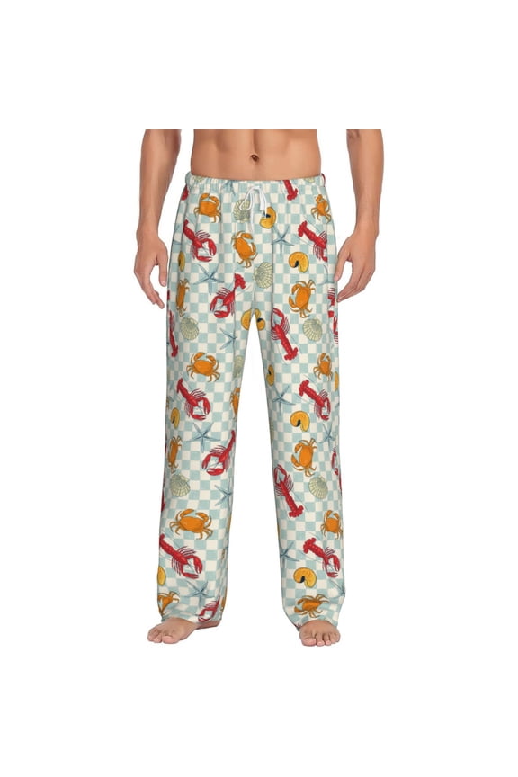 Lobster Sea Shell for Women's PJ Pajama Pants Sleep Pants Women's Home Trousers with Pockets,S-3XL-3X-Large