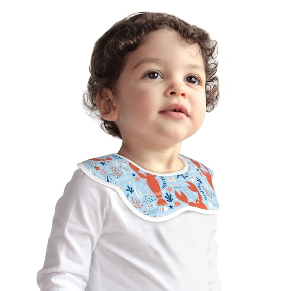 Hirioo Lobsters for Baby Cotton Petal Bib Drool Bibs for Baby Boy Unisex