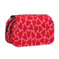 thumbnail image 1 of Hirioo Love Heart for Large Grid Mesh Pencil Case with Zipper Stationery Organizer Case, 1 of 7