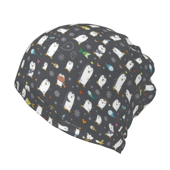 Hirioo Lovely Penguin for Multifunction Beanie Hat for Men and Women Unisex for Winter Sports, Outdoor Activities, and Daily Wear