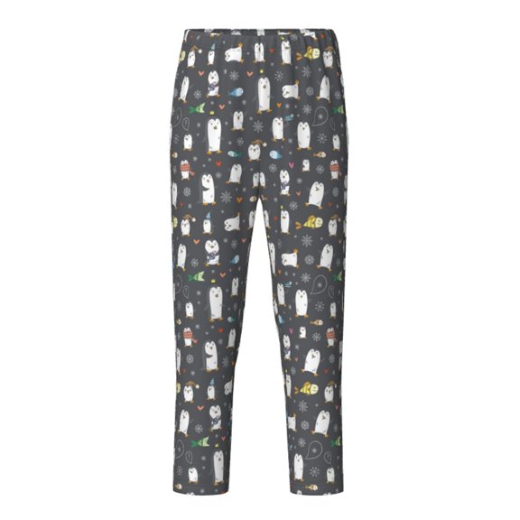 Hirioo Lovely Penguin for Teenagers' Pajama Pants Womens Lounge Pants with Pockets Pj Bottoms Pants for Men-Large