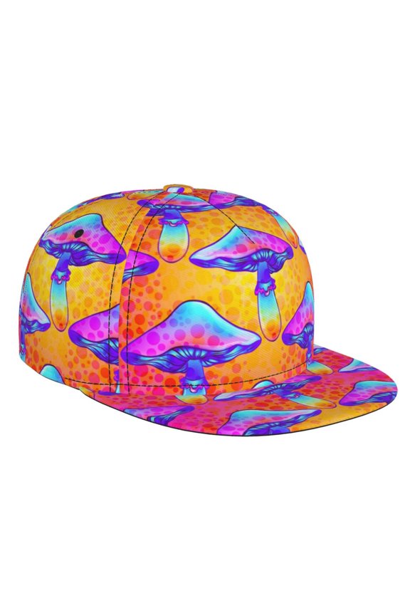 Magic Mushrooms for Baseball Cap Men Cap Flat Brim for Men Women Teens Adjustable Baseball Cap
