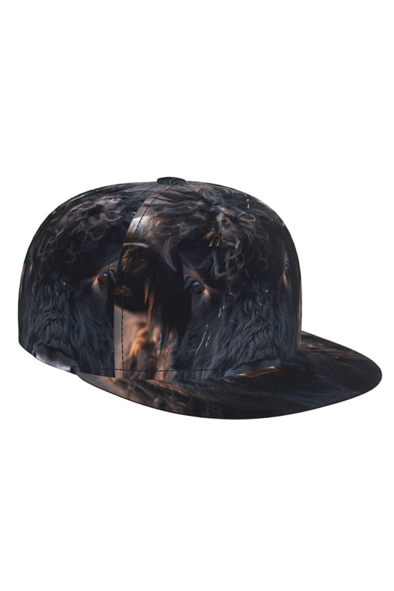 Majestic Black Yak for Baseball Cap Men Cap Flat Brim for Men Women Teens Adjustable Baseball Cap