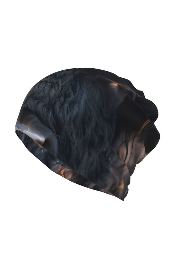 Majestic Black Yak for Multifunction Beanie Hat for Men and Women Unisex for Winter Sports, Outdoor Activities, and Daily Wear