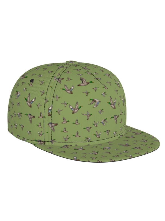Mallard Duck for Baseball Cap Men Cap Flat Brim for Men Women Teens Adjustable Baseball Cap