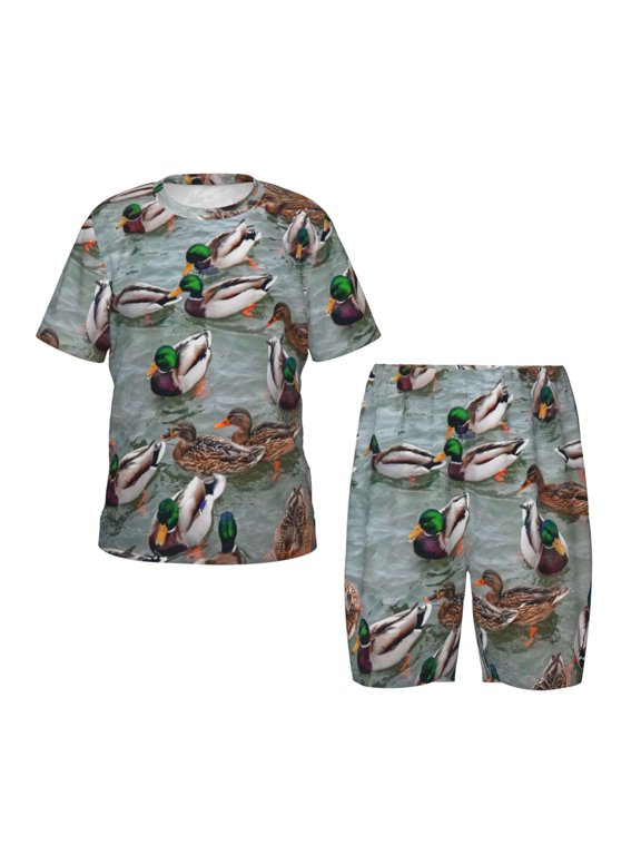 Mallard Ducks Swimming Hirioo-Large