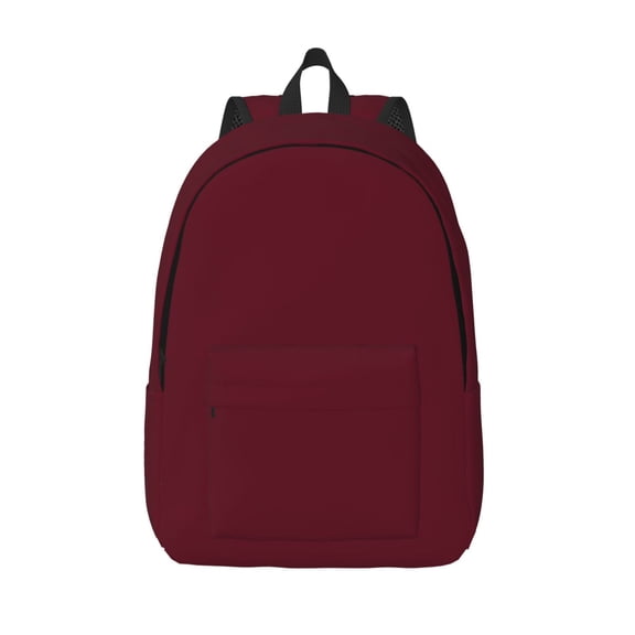 Hirioo Maroon Canvas Backpack, Durable Travel Backpack with Multiple Compartments,Large Capacity, Backpack for School, Hiking, Work
