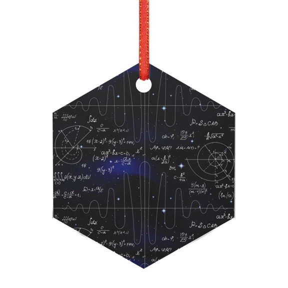 Hirioo Mathematica Science for Acrylic Christmas Pendant Hanging Christmas Tree Ornaments, Car, Home, Office Gift Decor-Hexagon