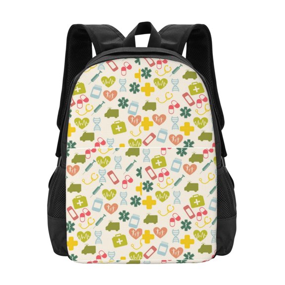 Hirioo Medical Icons for Minimalist Backpack Large Capacity Backpack Travel Backpack For School